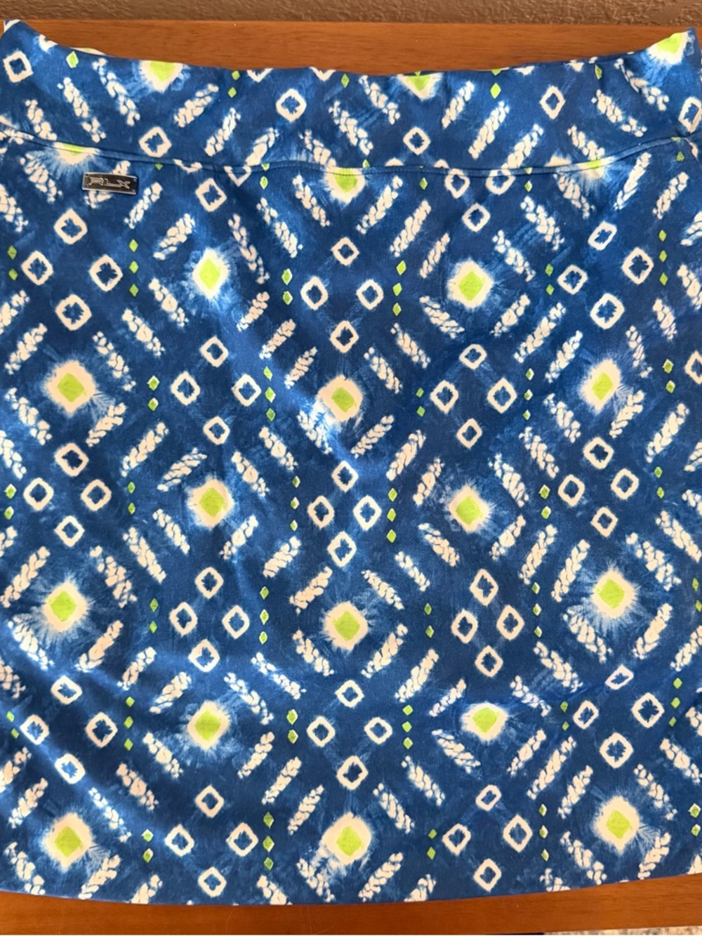 RLX Ralph Lauren Royal Blue & Lime Green Pull On Golf Skort Women’s Size M